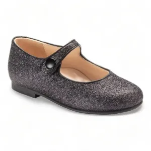1314 - Black Glitter Strap for Girl by London Kids