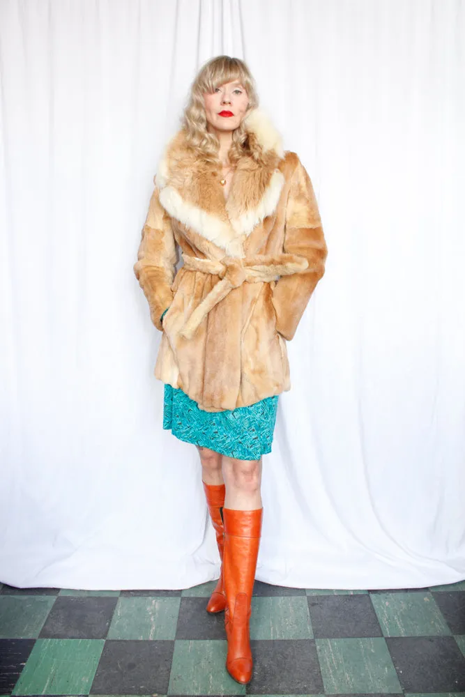 1970s Orange Leather Tall Leather YSL Boots - 8.5M