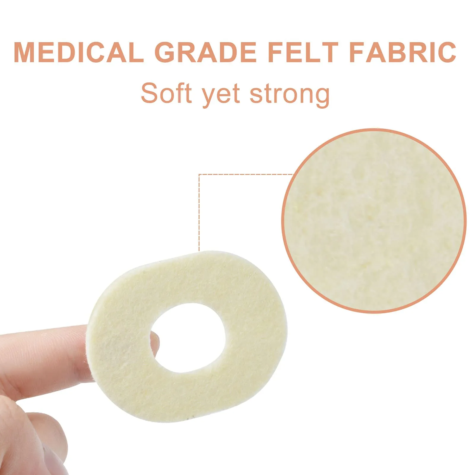 50 Pcs Corn Pads for Feet, Oval Callus Cushions Self-Stick Corn Callus Pads Soft Foot Callus Cushion, Callous Protectors for Pain Relief Foot Care 50Pcs