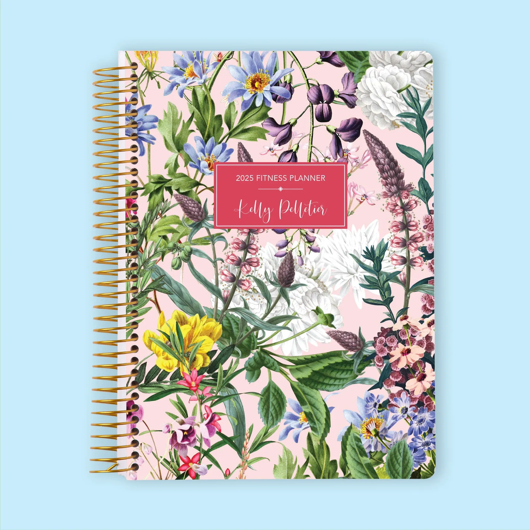 6x9 Fitness Planner - Colorful Florals Pink