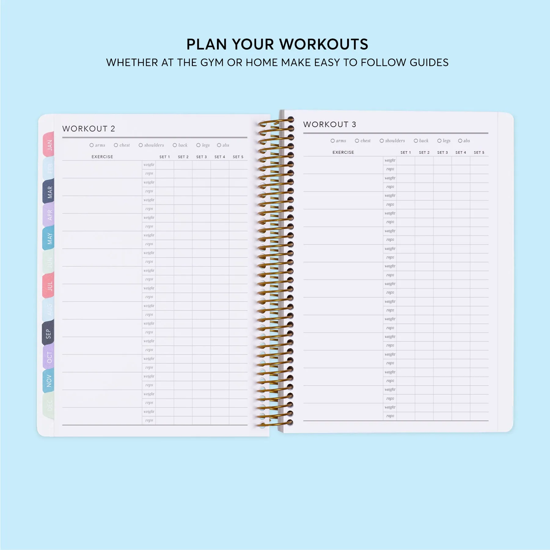 6x9 Fitness Planner - Colorful Florals Pink