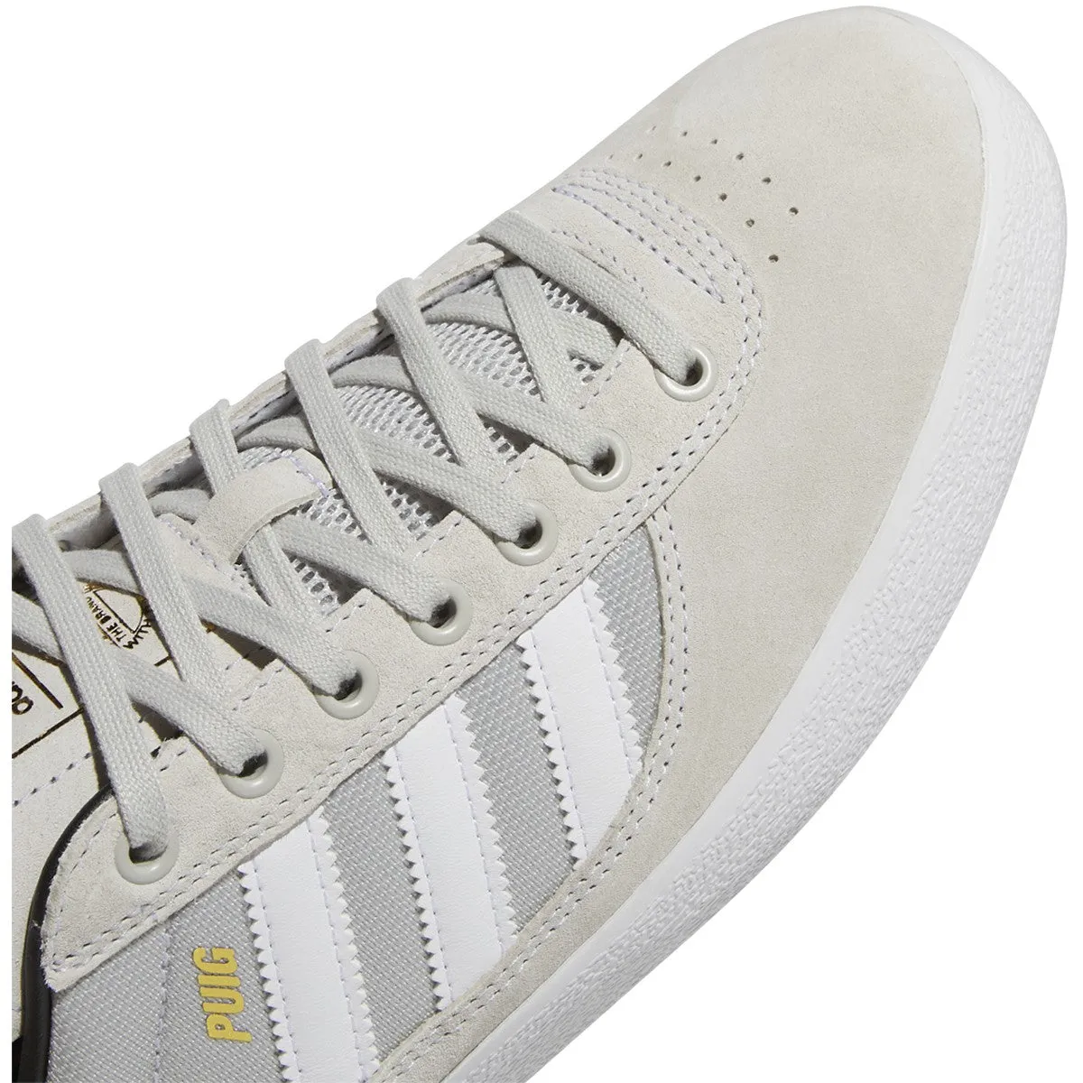 Adidas Puig Indoor Skateboard Shoe - White/White/Grey