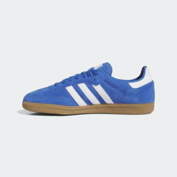 Adidas Samba ADV Suede Bluebird - Footwear White - Gold Metallic - Gum