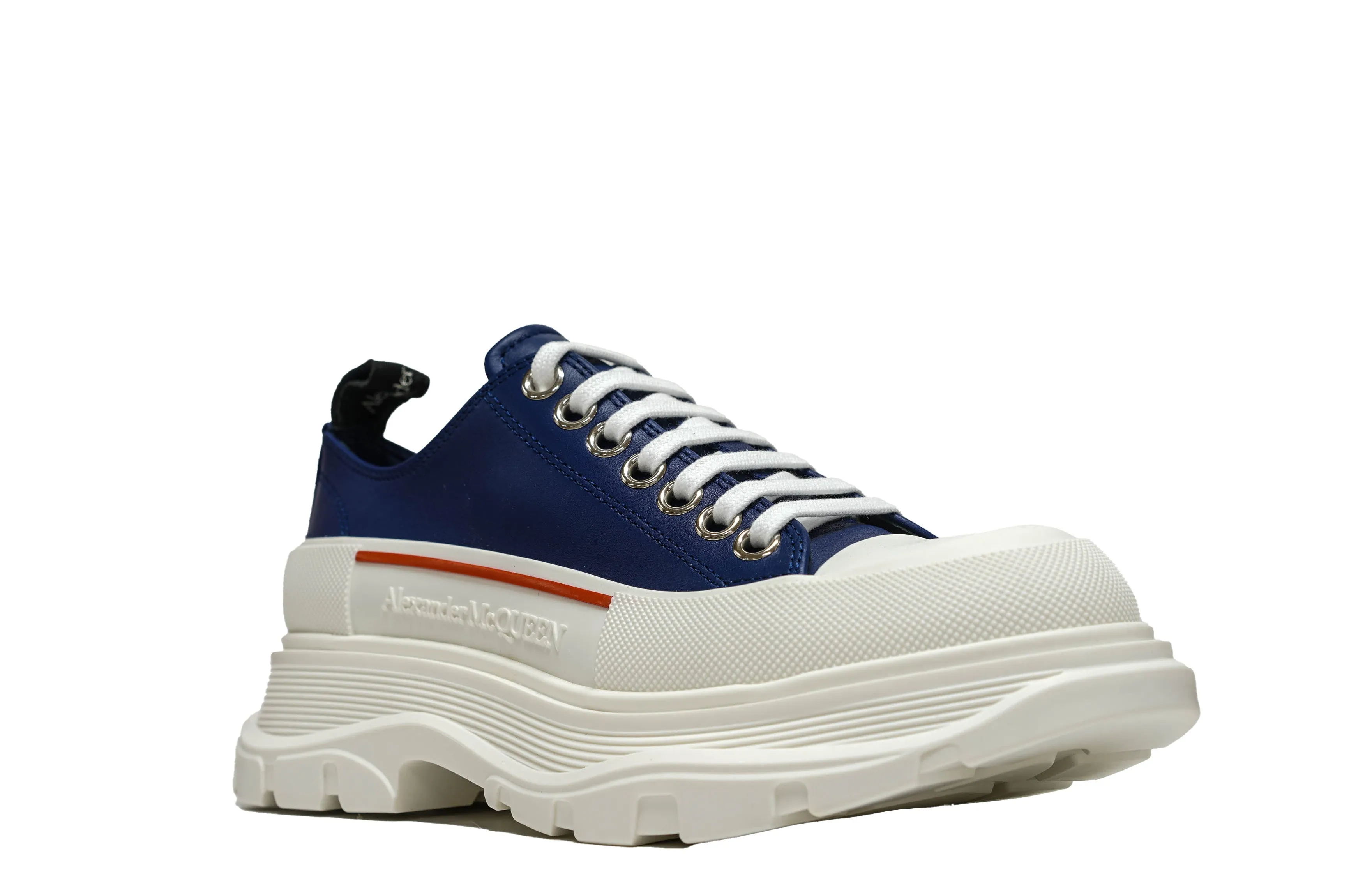 Alexander McQueen Women's Navy Canvas Sneakers 702042 30% OFF