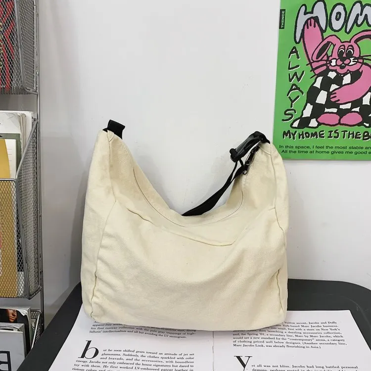 Amozae-Back To School Gifts Washed Large Canvas Crossbody Bag
