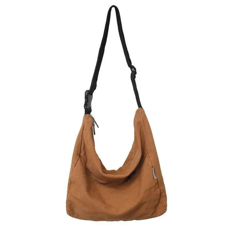 Amozae-Back To School Gifts Washed Large Canvas Crossbody Bag