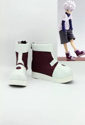 Anime HUNTER×HUNTER Killua Zoldyck Cosplay Shoes Boots Custom Made for Adult Men and Women Halloween Carnival