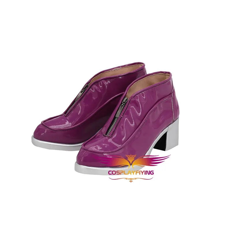 Anime JoJo's Bizarre Adventure 5 Giorno Giovanna Purple Cosplay Shoes Boots Custom Made Adult Men Women Halloween Carnival