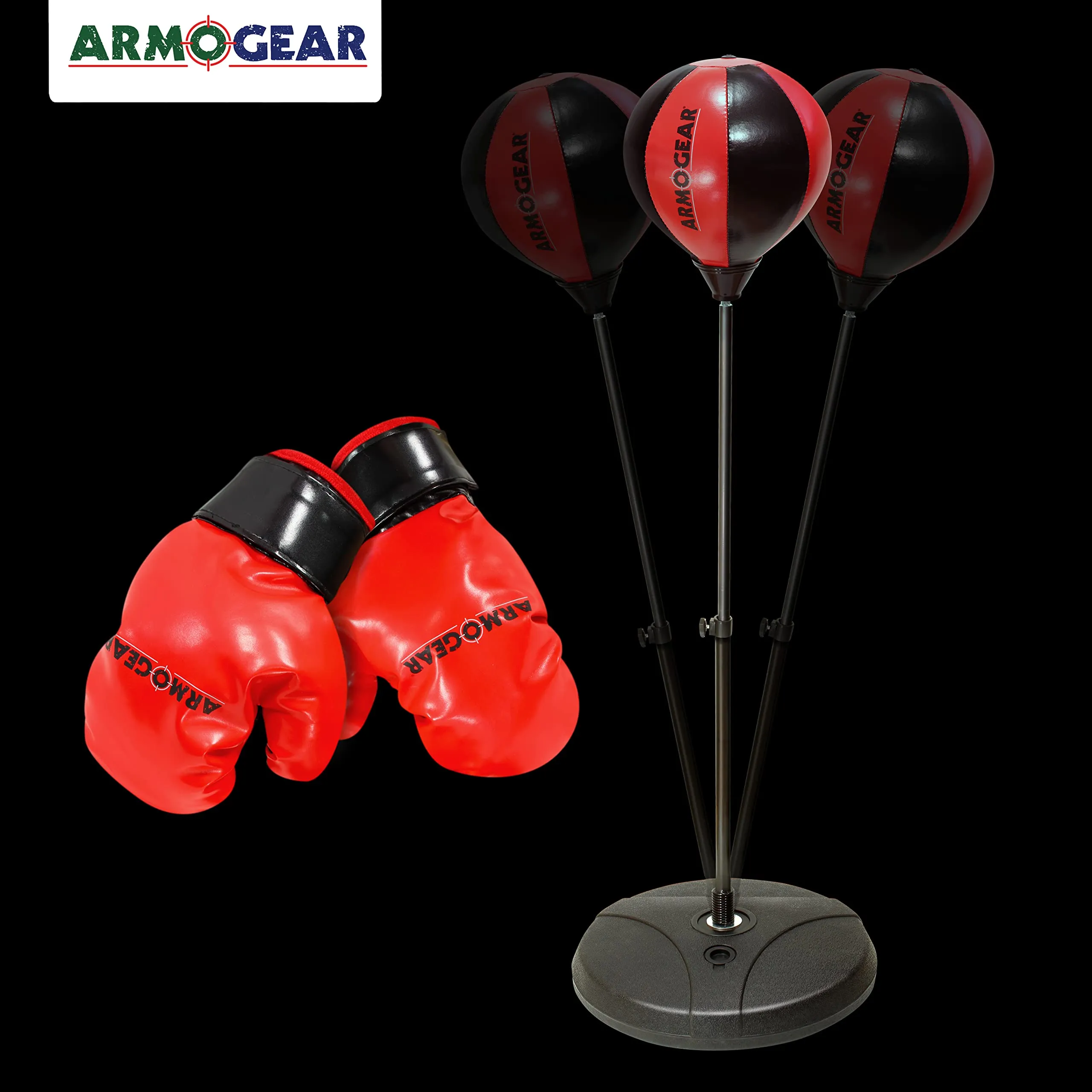 ArmoGear Punching Bag for Kids | Kids Punching Bag with Stand | Boxing Gloves & Hand Pump