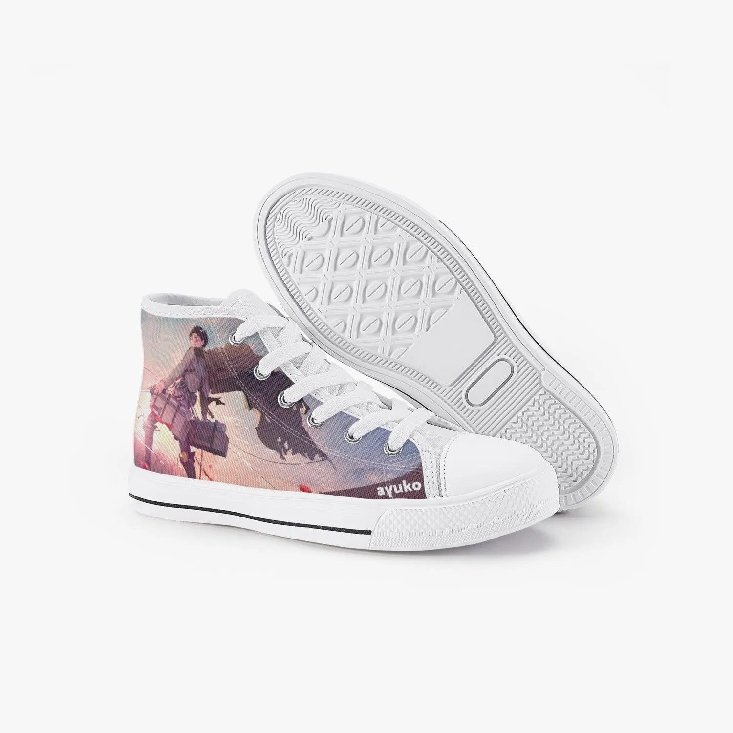 Attack On Titan Levi Ackerman Kids A-Star High Anime Shoes