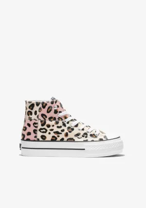 B&W Leo Patchwork Hi-Top Sneakers