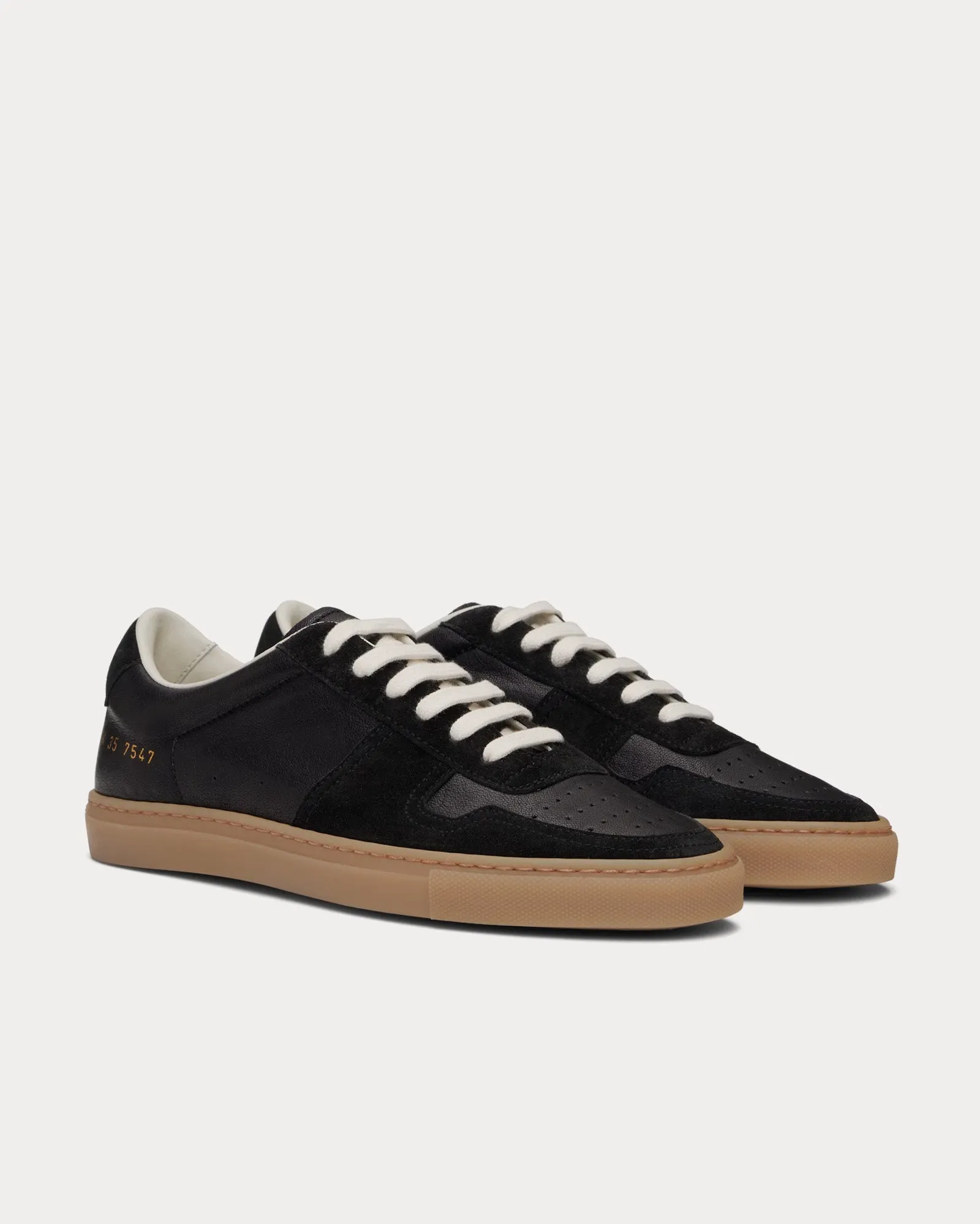 BBall Duo Slim Leather & Suede Black Low Top Sneakers