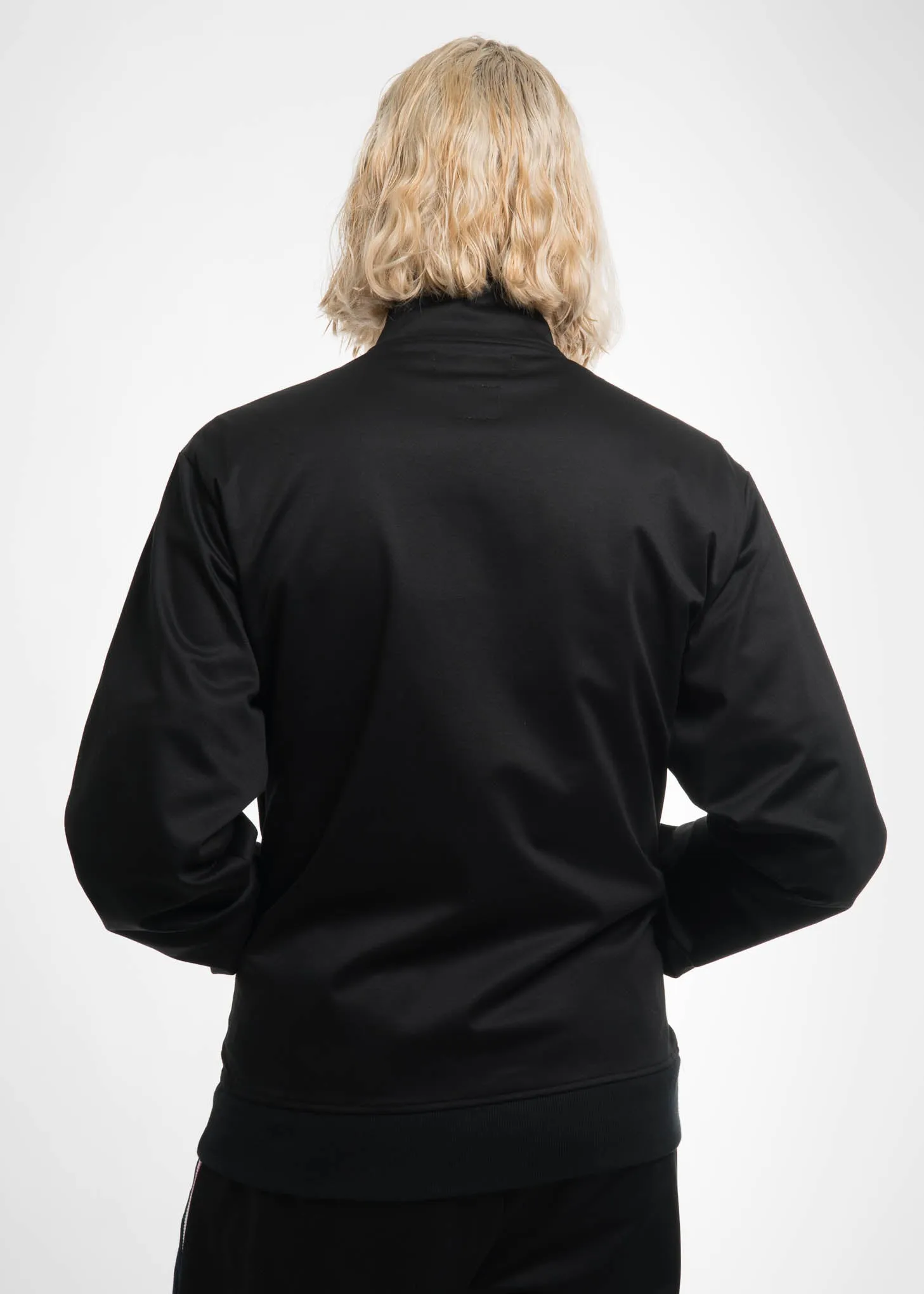 Black Rib Football Track Jacket