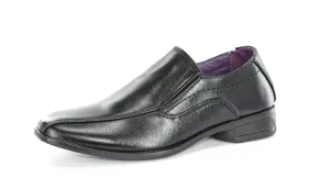 BOYS FAUX LEATHER TWIN GUSSET SLIP ON SCHOOL/SMART SHOES UK SIZE 1-6