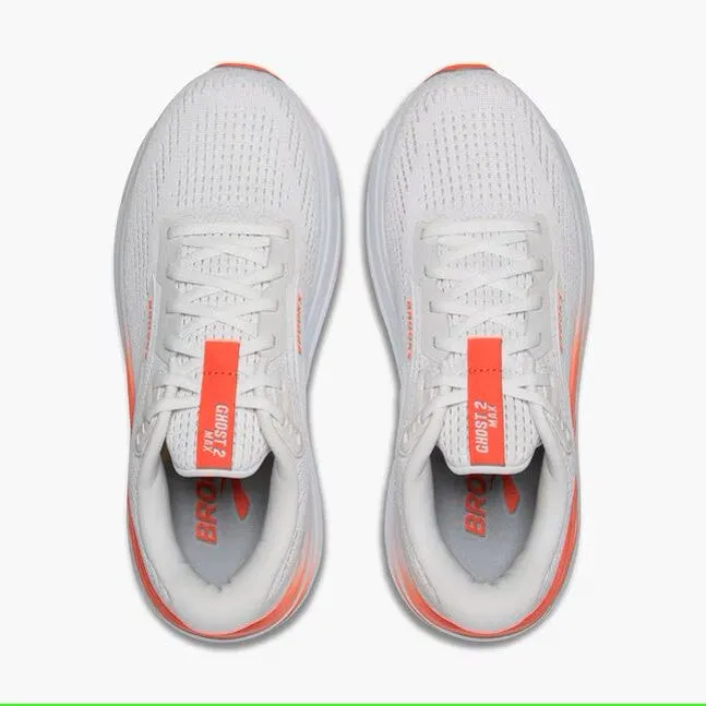 Brooks Ghost Max 2 White Hot Coral Women's