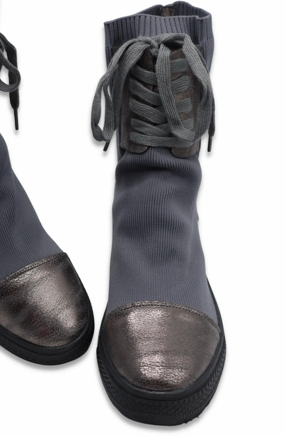 Chelsea Sock Boots For Women (Grey)