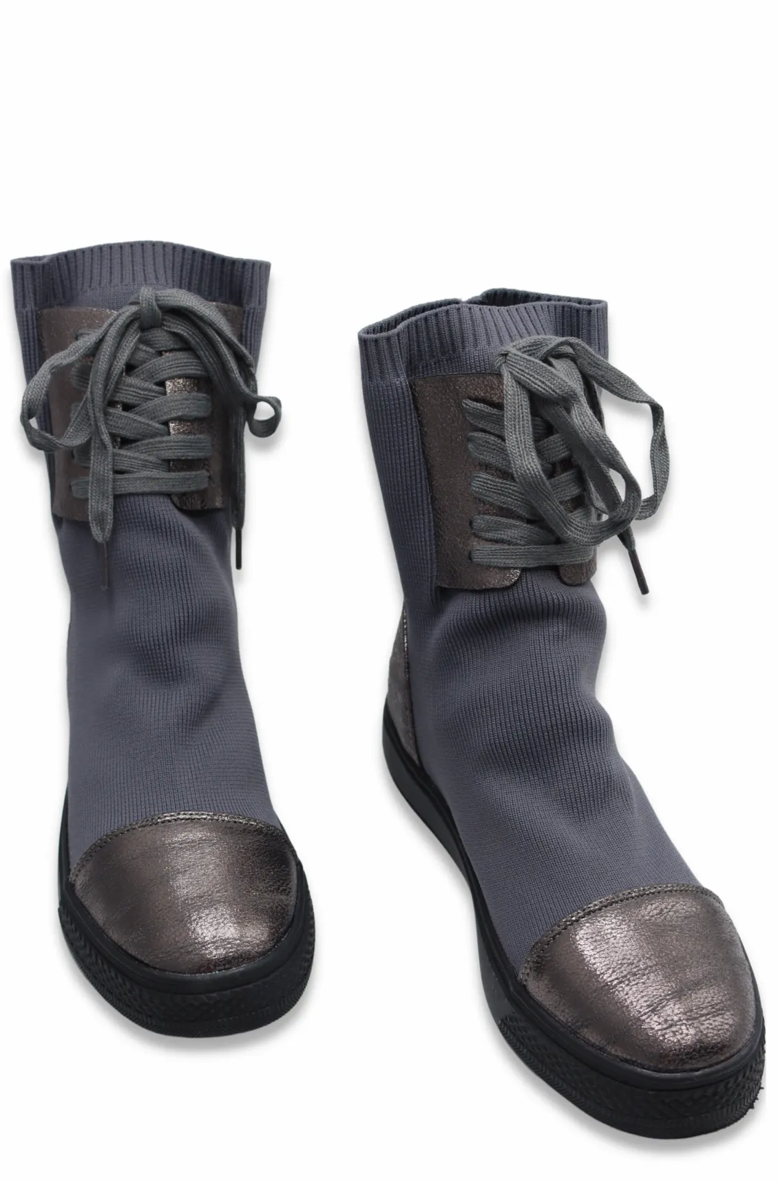 Chelsea Sock Boots For Women (Grey)