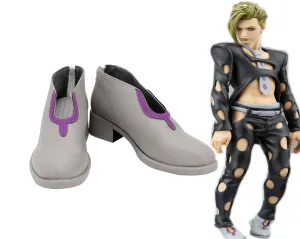 Comics Anime JoJo's Bizarre Adventure Pannacotta Fugo Cosplay Shoes Boots Custom Made for Adult Men and Women Halloween Carnival Version B