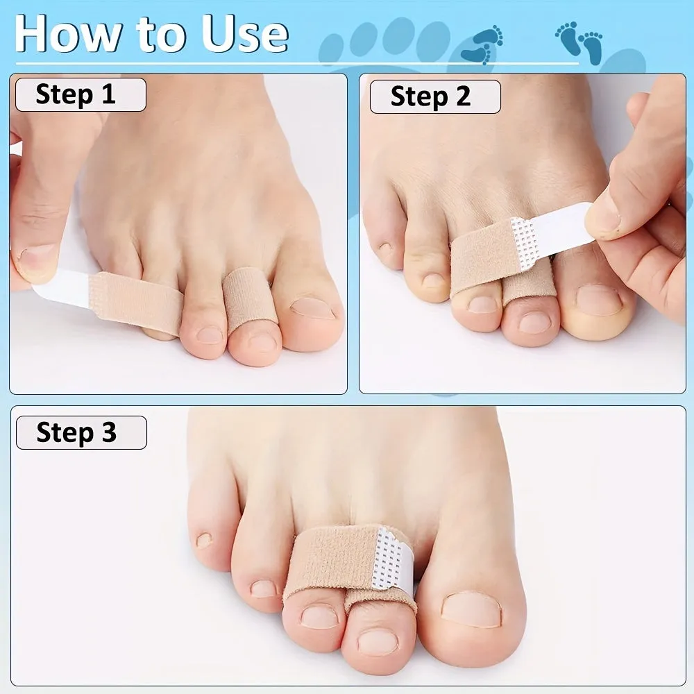 Correct Crooked Toes with 5pc Hammer Toe Straightener Set