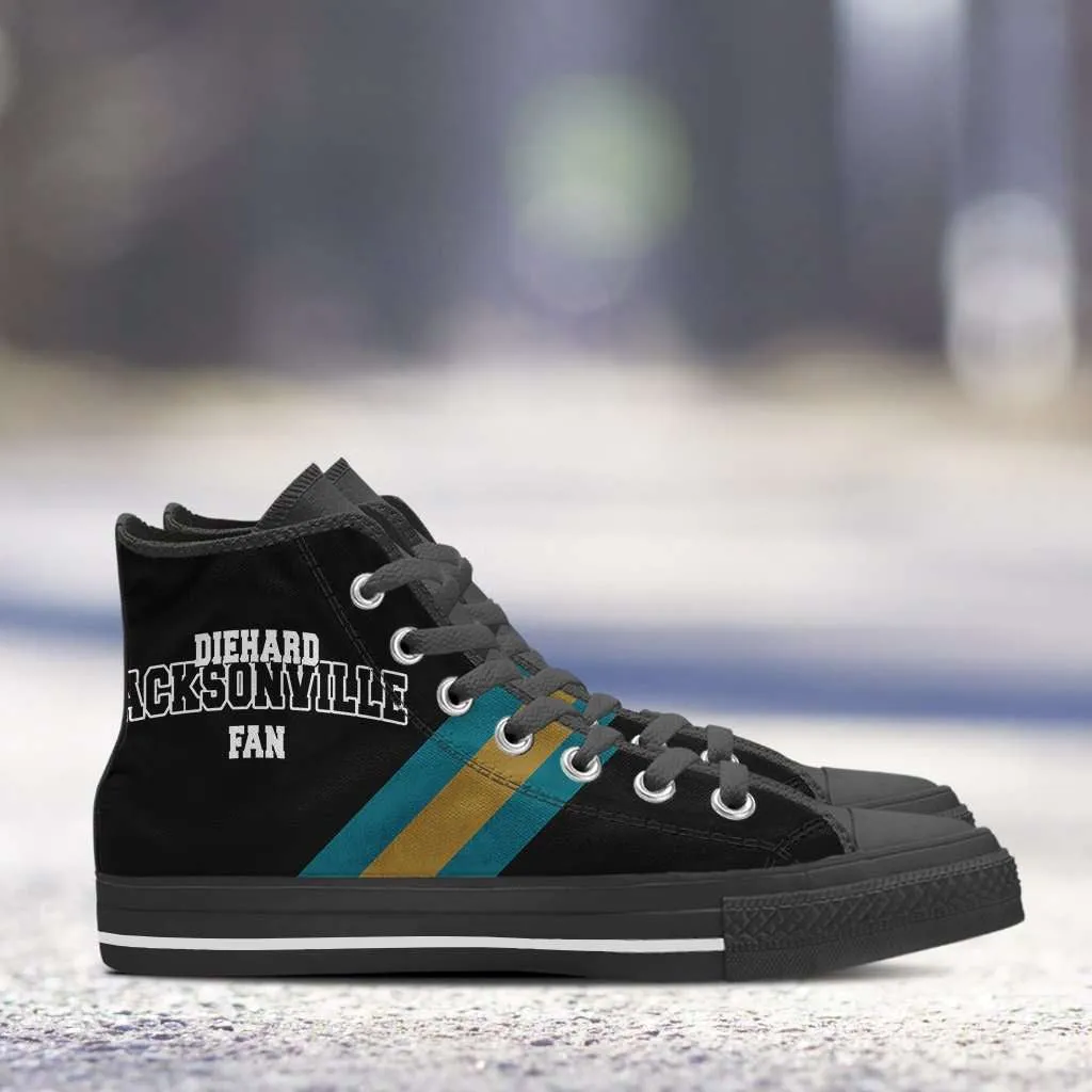 Diehard Jacksonville Fan Canvas High Top Shoes