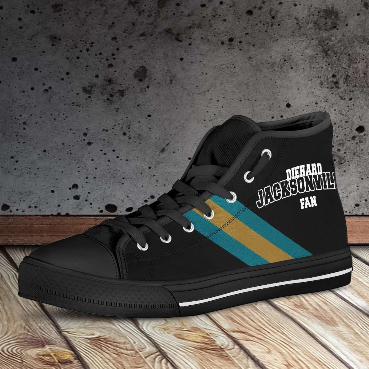 Diehard Jacksonville Fan Canvas High Top Shoes