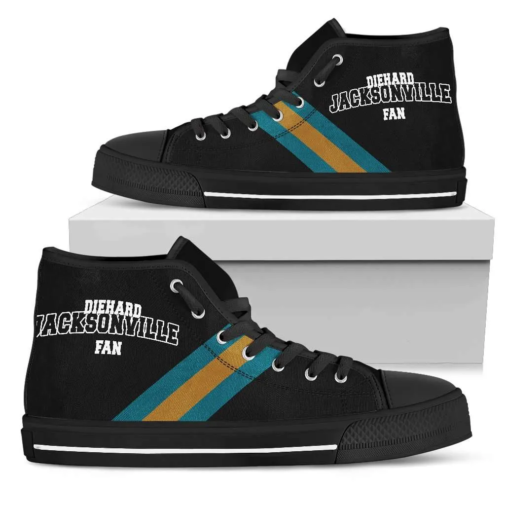 Diehard Jacksonville Fan Canvas High Top Shoes