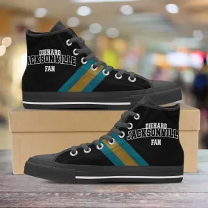 Diehard Jacksonville Fan Canvas High Top Shoes