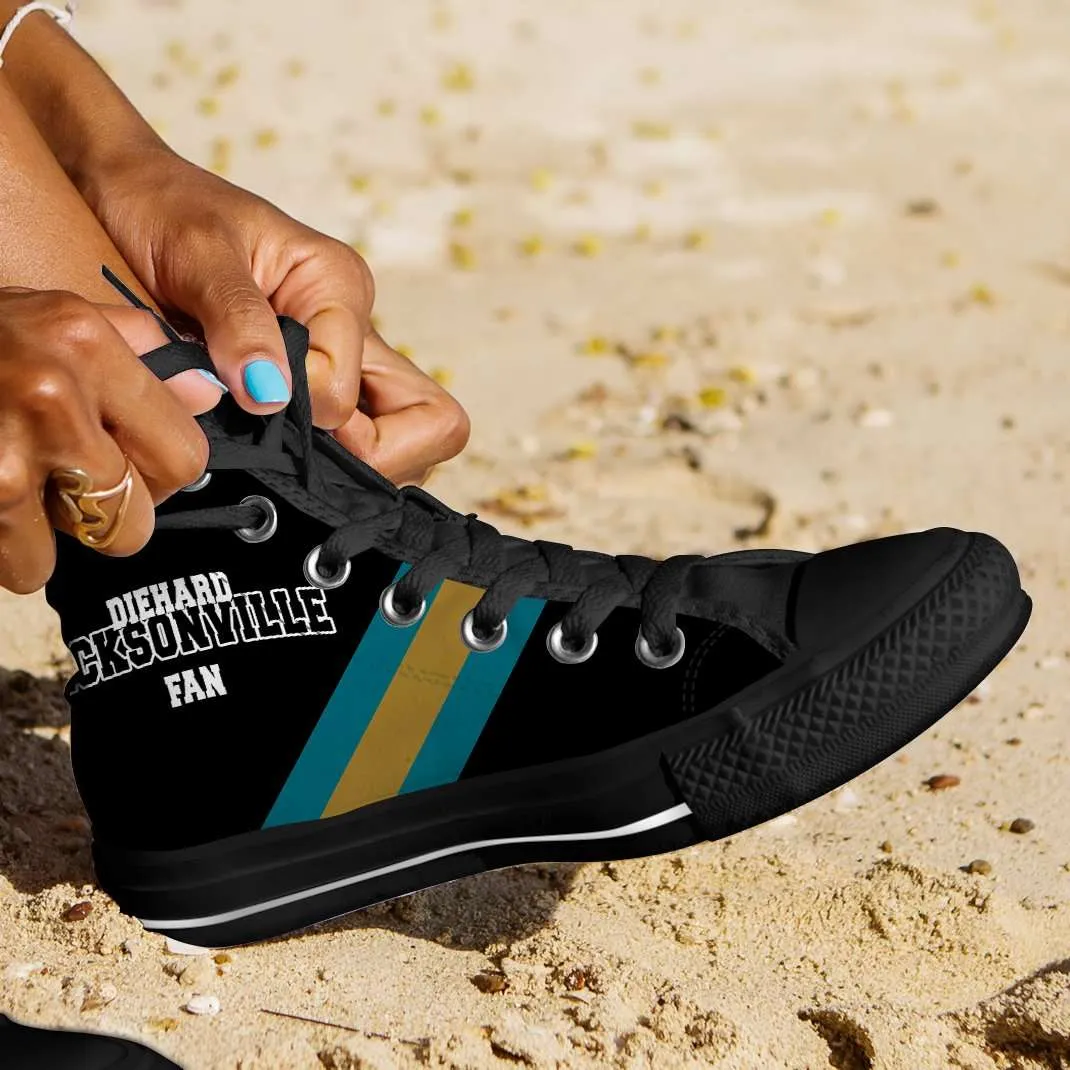 Diehard Jacksonville Fan Canvas High Top Shoes