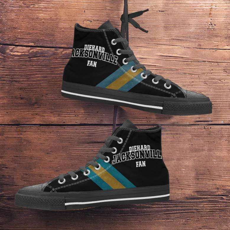 Diehard Jacksonville Fan Canvas High Top Shoes