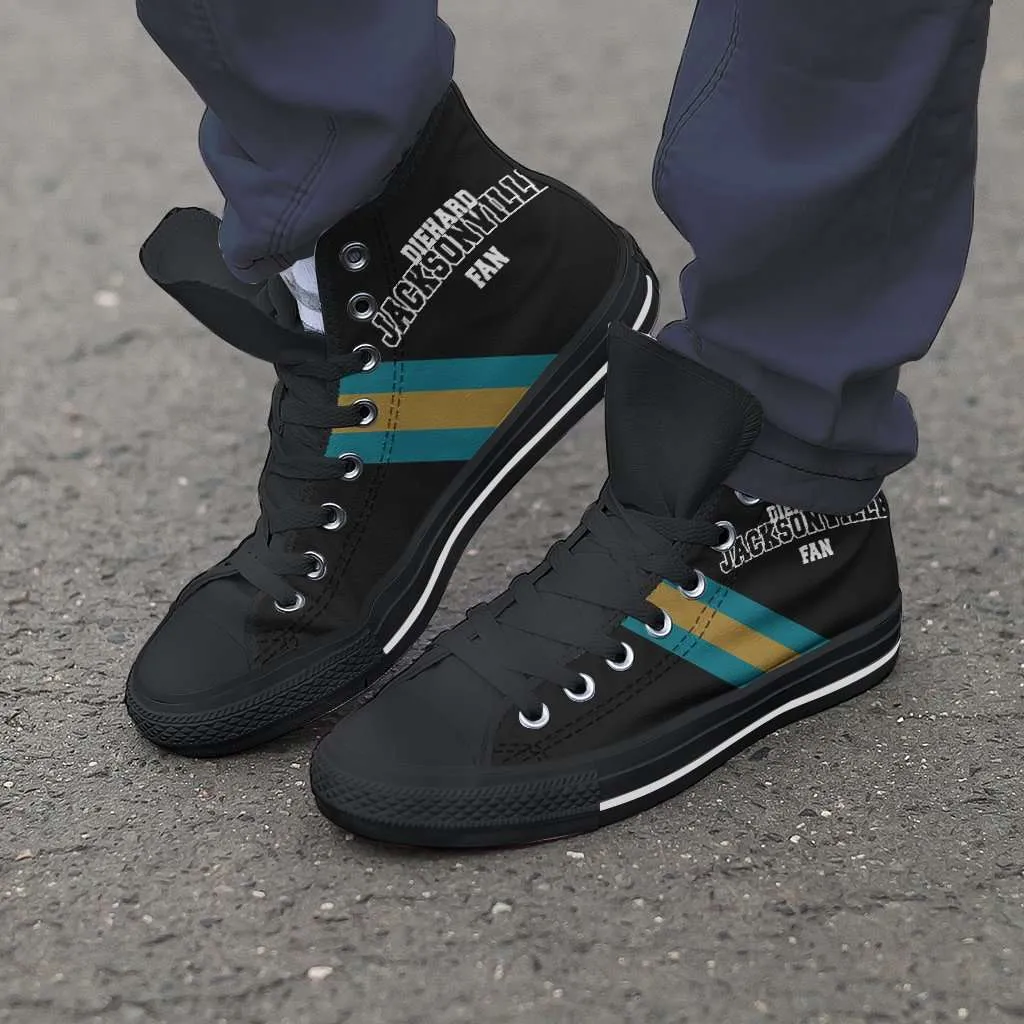 Diehard Jacksonville Fan Canvas High Top Shoes