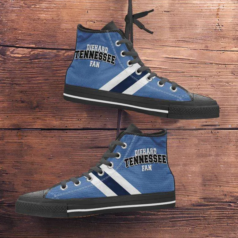 Diehard Tennessee Titans Fan Canvas High Top Shoes