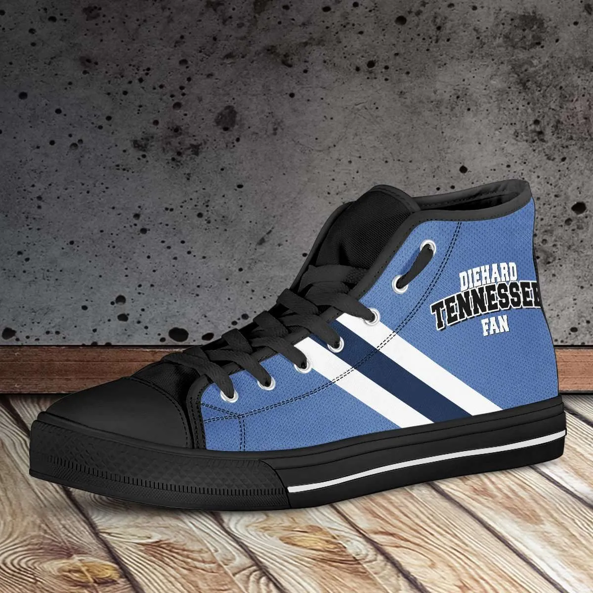 Diehard Tennessee Titans Fan Canvas High Top Shoes