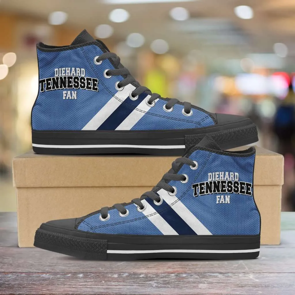 Diehard Tennessee Titans Fan Canvas High Top Shoes