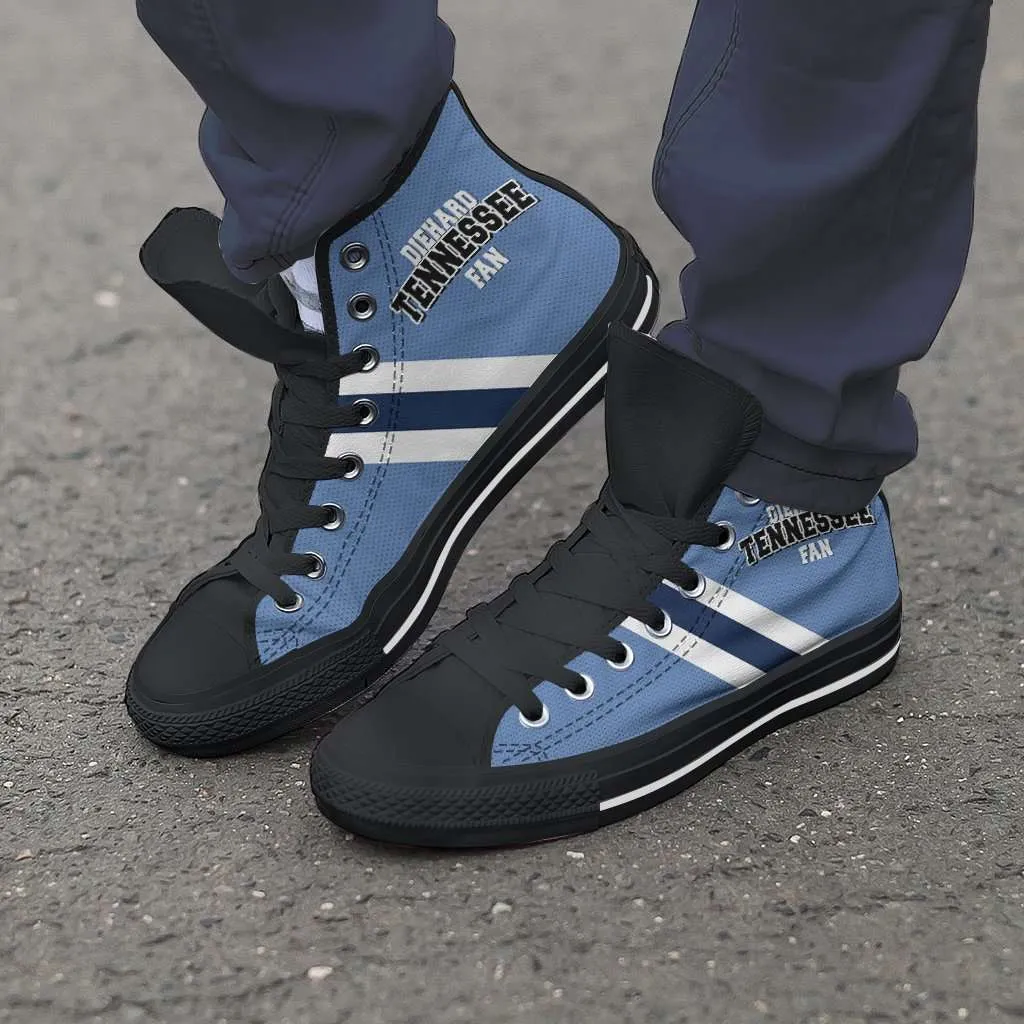 Diehard Tennessee Titans Fan Canvas High Top Shoes