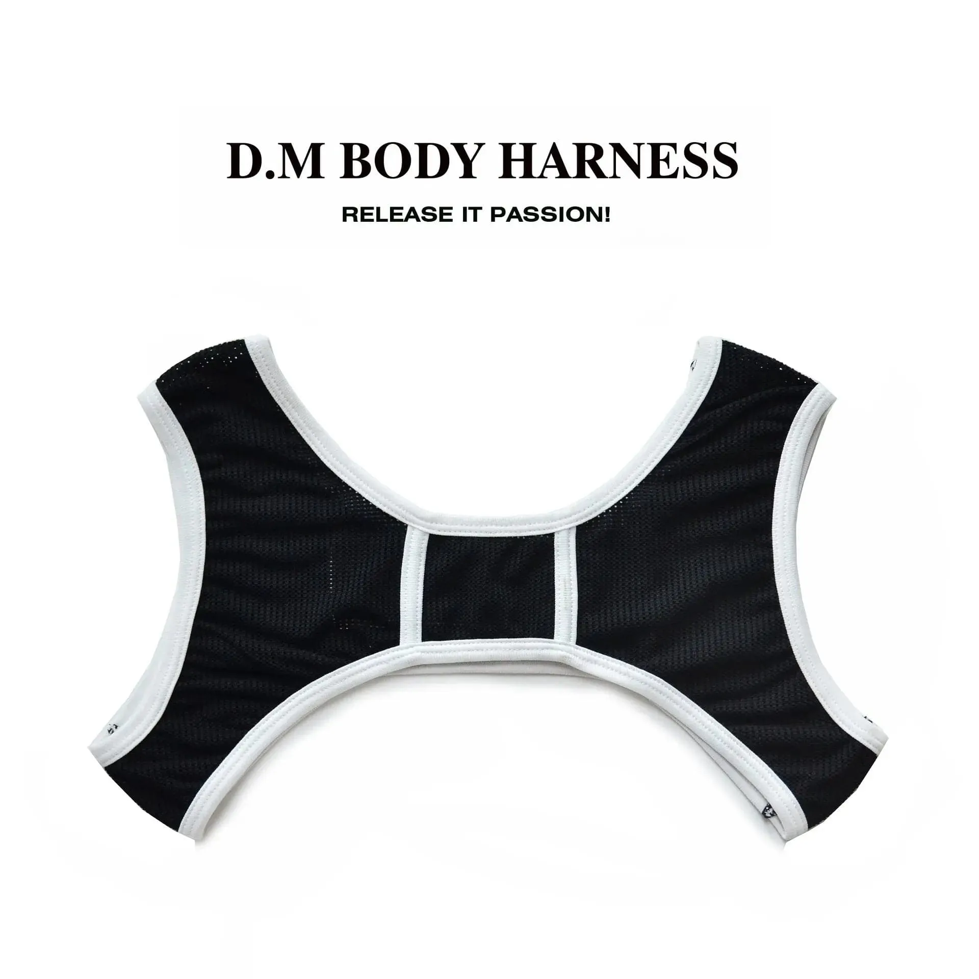 D.M mens leather harness Fitness Chest Strap