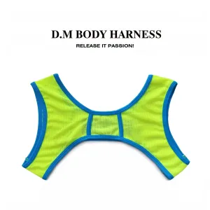 D.M mens leather harness Fitness Chest Strap