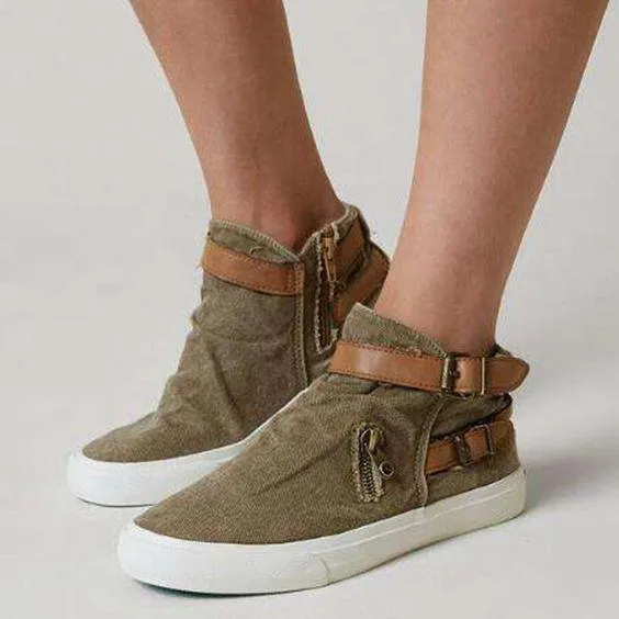 Flat Belt Buckle Cowboy Shoes