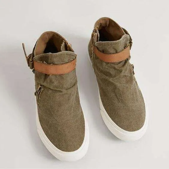 Flat Belt Buckle Cowboy Shoes