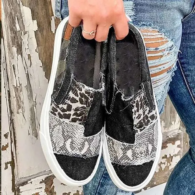 Flat bottomed slacker casual canvas shoes