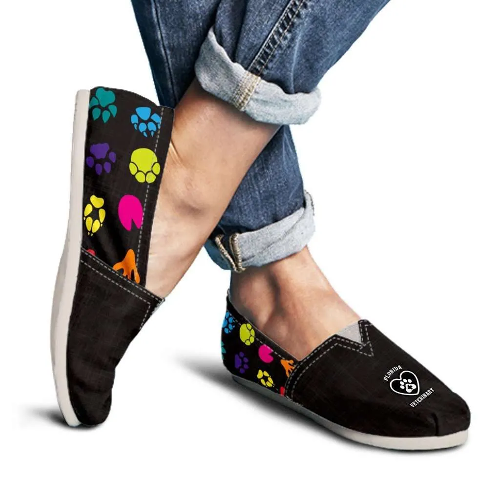 Florida Veterinary Casual Canvas Slip on Shoes Women's Flats
