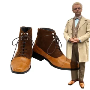Good Omens Angel Azra Rafael Cosplay Shoes Boots Custom Made for Adult Men and Women Halloween Carnival