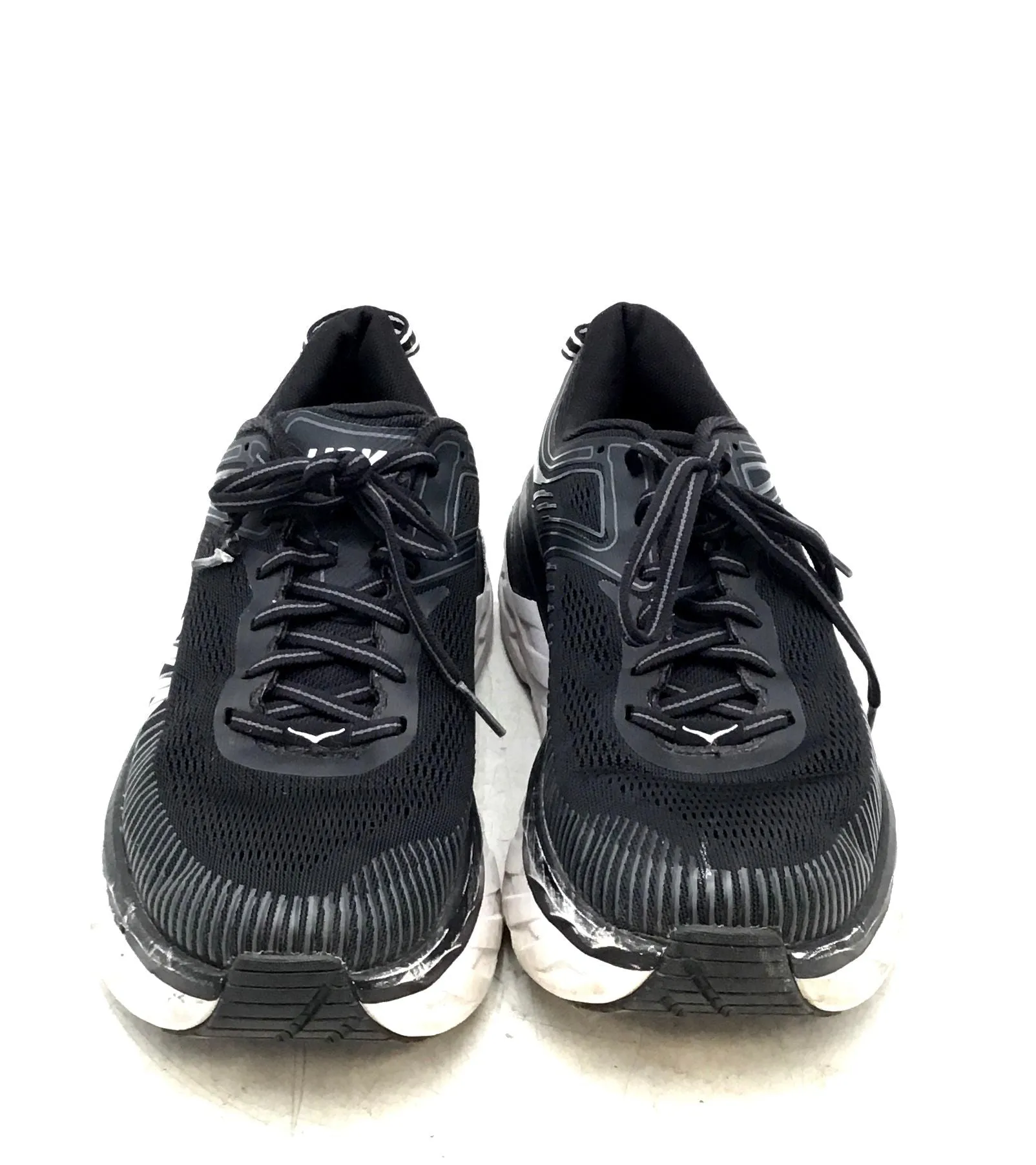 Hoka One One Women's Bondi 7 1110519 BWHT Black Athletic Shoes - Size 9