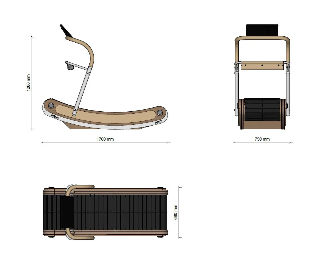 Irena Luxury Manual Treadmill