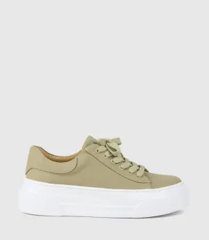 JODY Chunky Sole Canvas Sneaker in Olive