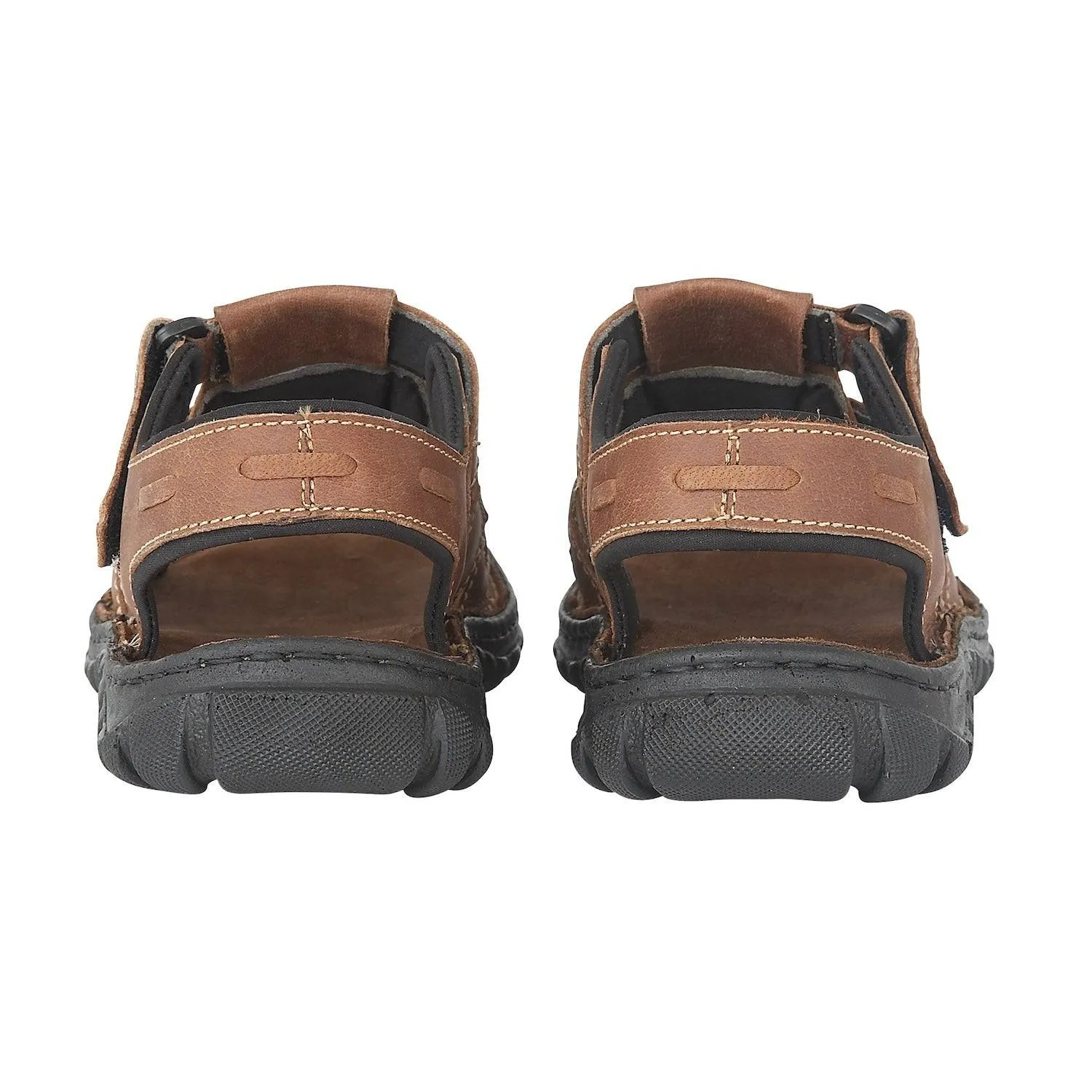 Lotus Dylan Mens Tan Leather Touch Fastening Sandals