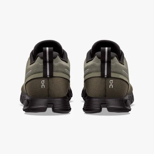 MENS ON CLOUD 5 WATERPROOF -  OLIVE/BLK
