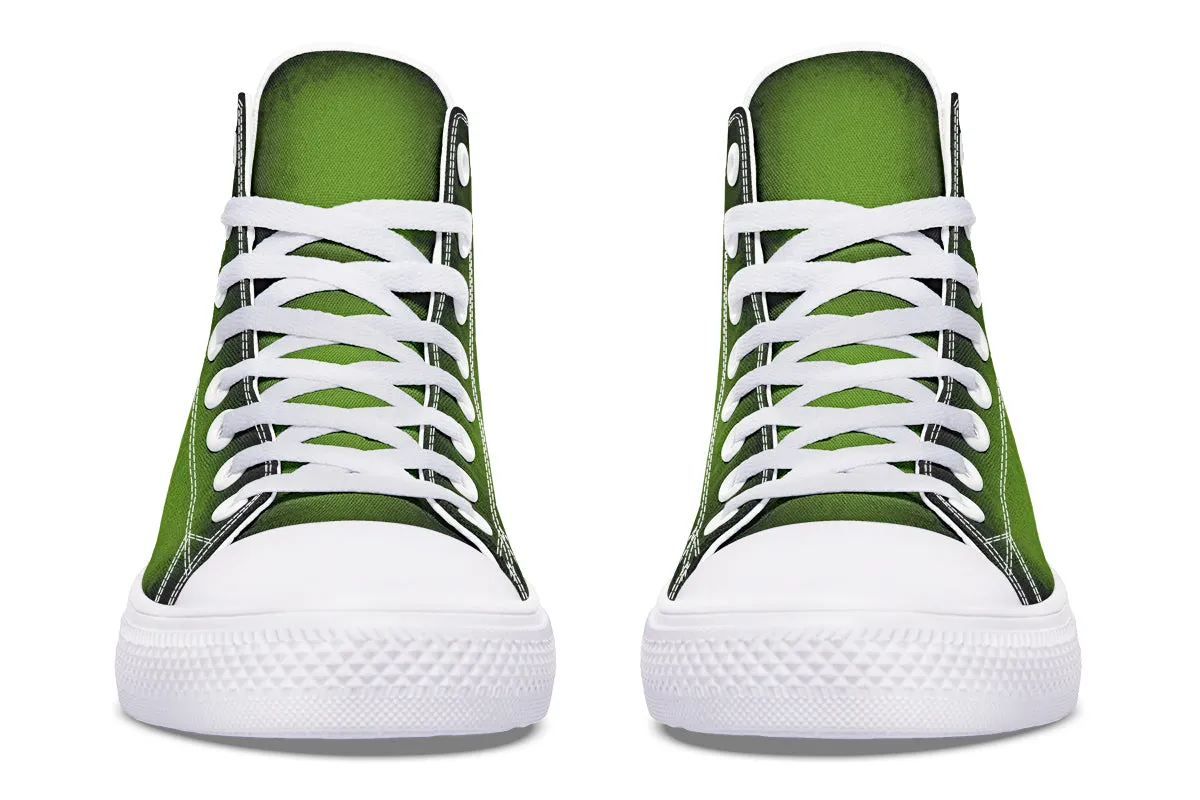 Mystic Moss High Tops - Classic Premium Canvas Shoes with Comfortable and Durable Soles