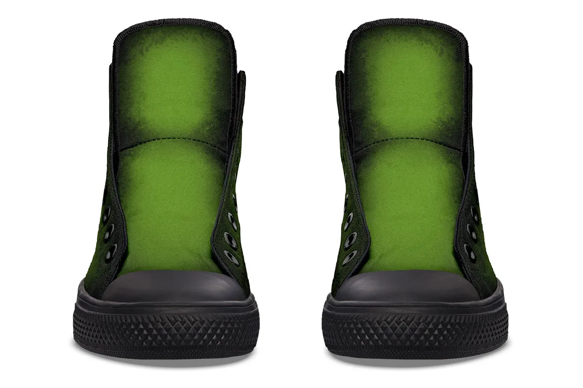 Mystic Moss High Tops - Classic Premium Canvas Shoes with Comfortable and Durable Soles