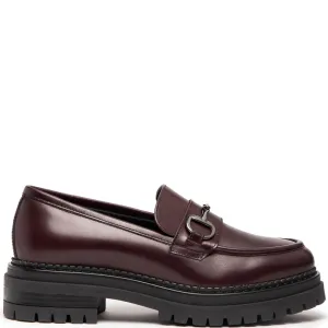 NeroGiardini Burgundy Leather Chunky Loafersy
