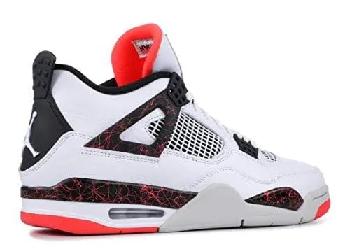 Nike Men's Air Jordan 4 Retro White/Black-Bright Crimson 308497-116 (Size: 13)
